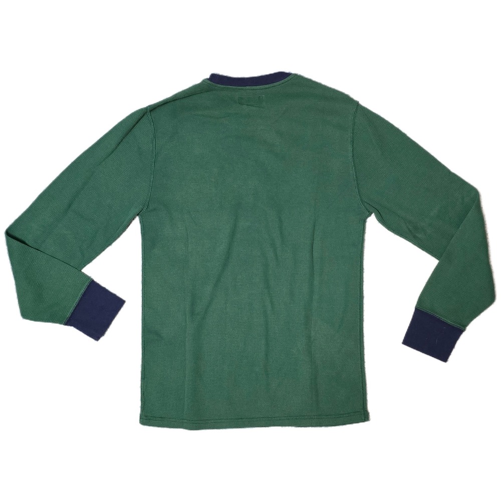 Polo Ralph Lauren Green Thermal Long Sleeve Shirt Adult M‎ P Logo Crew Neck (AE) - Picture 2 of 7